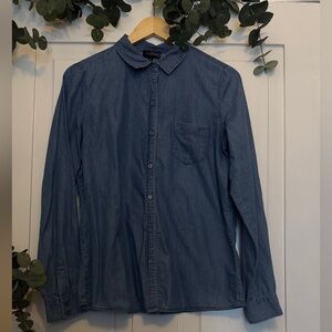 Blue Denim Button-Up Shirt